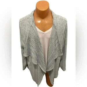 SHEIN LUNE Waterfall Collar Open Front Cardigan 4XL T-shirt not included.